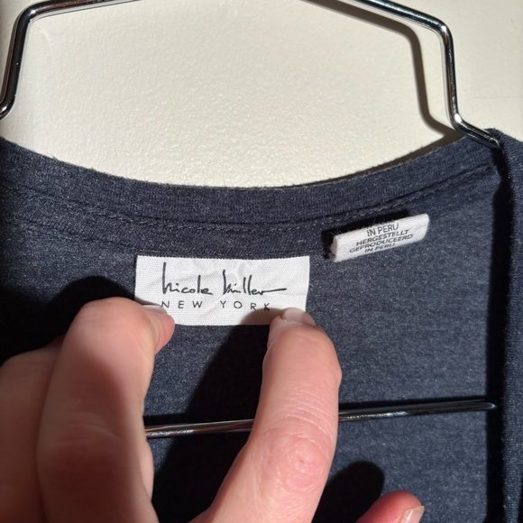 Nicole Miller New York Modal Blend Cardigan With Built In Shirt - Picture 5 of 8